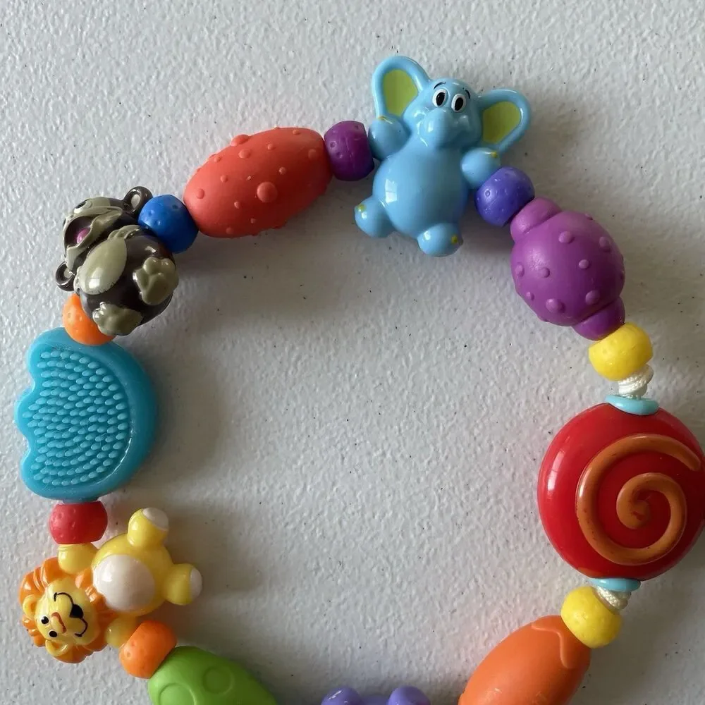 Nuby Safari Friends Soothing Teether Ring Infant Baby Toy Animals Colorful